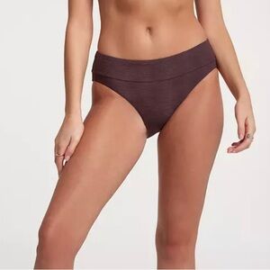 CALIA Women's Mid Rise Wide Banded High Leg Swim Bottoms, Size Large